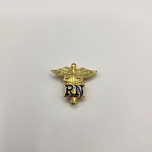 Registered Nurse RN Pin Medical Caduceus Pin Lapel Pin Registered Nurse Gift - Picture 3 of 4
